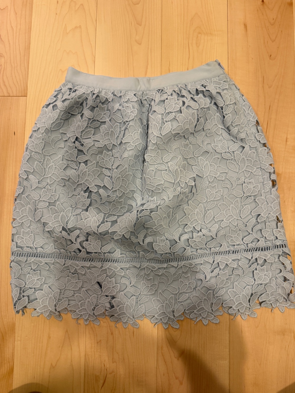 Club Monaco Light Blue Lace Mini Skirt